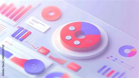 vibrant  data visualization  interconnected pie charts  graphs