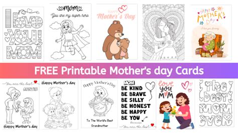 50+ Best Free Printable Mother's day Cards - The Mum Educates