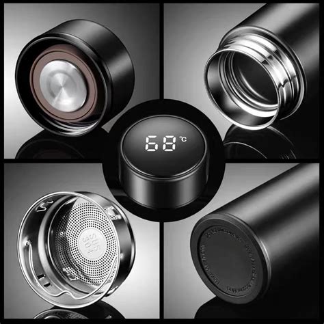 Smart Led Active Temperature Display Indicator Insulated Stainless Steel Hot Cold Flask Water