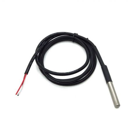 DS18B20 Temperature Sensor waterproof 1M, range: - 55 C to +125 C ...