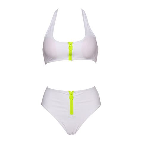 Jual PREORDER Andzhelika Zipper Bikinis Swimsuit For Women Bikini Set Biquini Sexy Brazilian Two