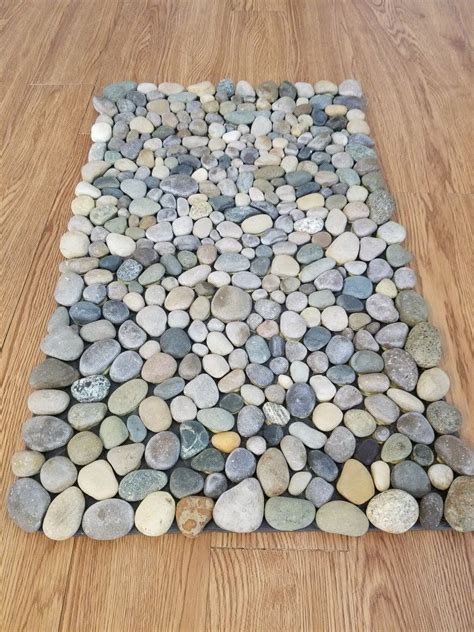 River Rock Floor Mat Etsy River Rock Floor Rock Floor Stone Rug