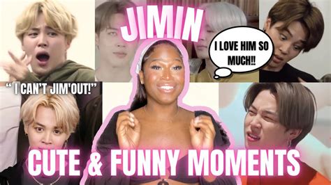 REACTING TO BTS JIMIN CUTE AND FUNNY MOMENTS Hes The Funniest