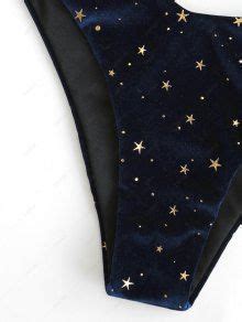 ZAFUL Velvet Glitter V Notch Bikini Swimsuit In BLUE ZAFUL 2025