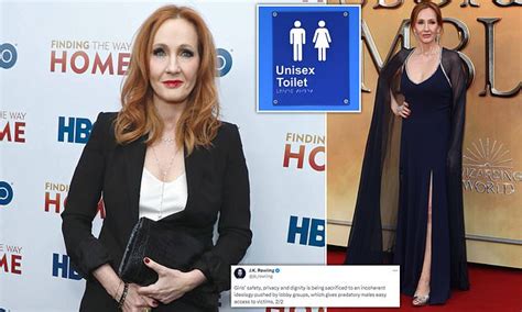 Jk Rowling Issues Warning Over Same Sex Toilets After Boy Is Arrested Daily Mail Online