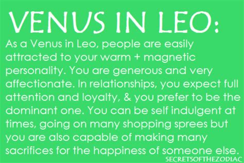 The World Of Astrology Venus In Leo Leo Horoscope Astrology Planets