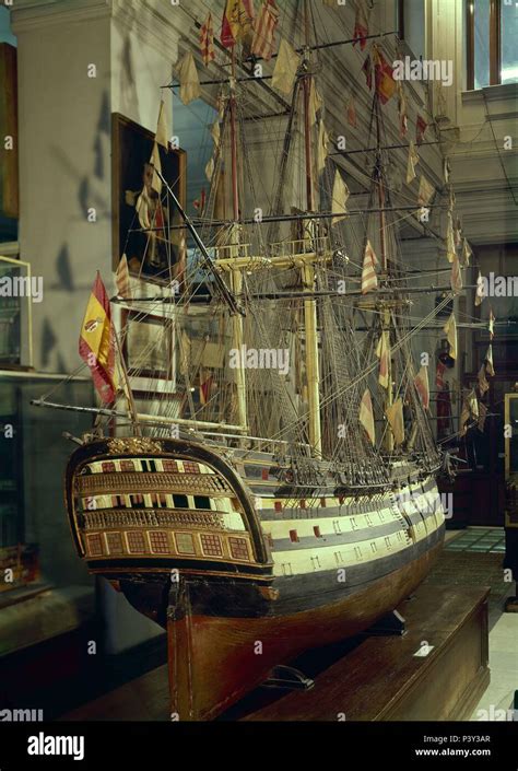 Modelo A Escala Del Navio Santa Ana Location Museo Naval Ministerio