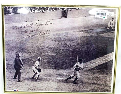 Major League Baseball The Th Babe Connects Autographed Photo Autograph Reads My
