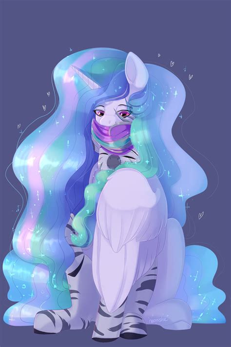 Safe Artist Neonishe Princess Celestia Oc Oc Unise