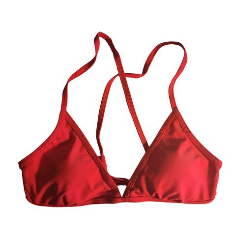 Red Bikini Tops Red Womens Swimwear Dive Fish Surf