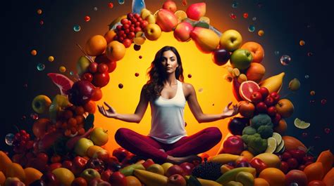 A Fitness Enthusiast Performs A Yoga Pose Surrounded By A Spectrum Of