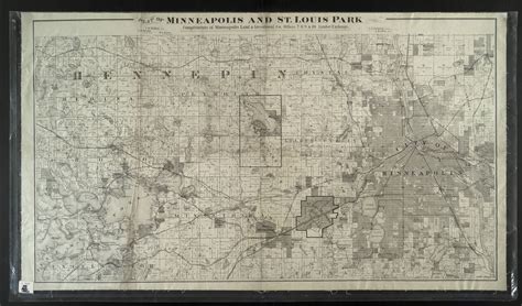 Plat Of Hennepin County Circa 1892 Rminneapolis