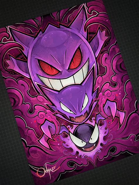 Gastly, Haunter & Gengar | Ochre Fox