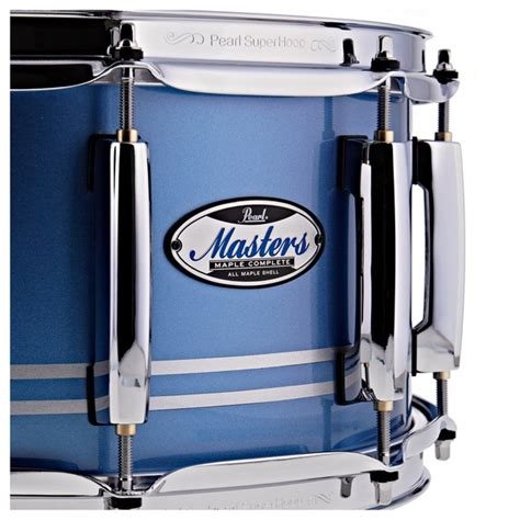 Off Pearl Masters Maple Complete X Snare Drum Chrome Cont At