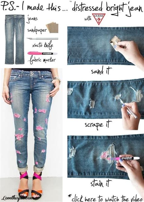 10 Diy Ways To Revamp Your Old Jeans