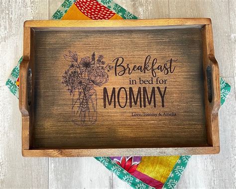 Personalized Serving Tray Personalised Custom Engraving Laser