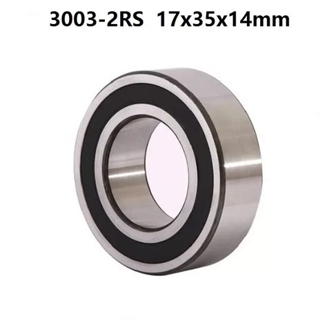 50pcs 3003 2RS 3003RS 3003 2RS RS 17x35x14 mm Double Row Angular ...