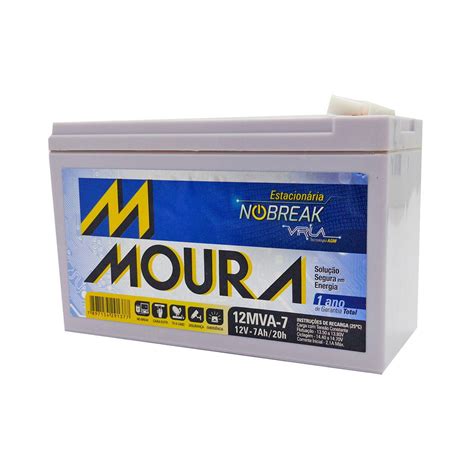 Bateria Estacionária para Nobreak 12V 7Ah Moura Mundoware