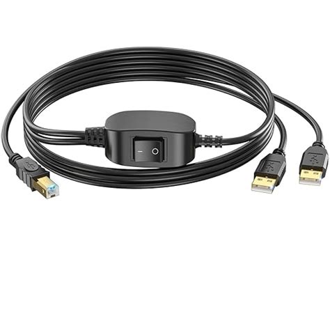 Herfair Printer Cable Splitter 2 in 1 Out USB B to A Splitter Printer ...
