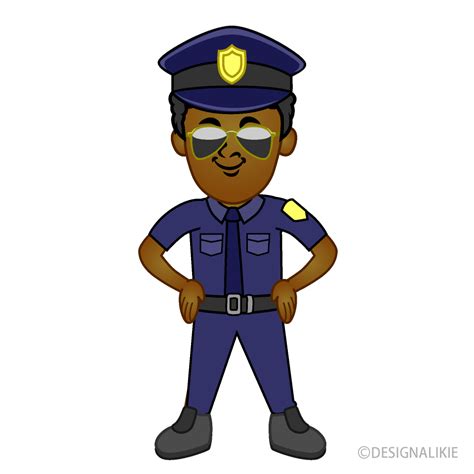 Police Officer With Sunglasses Cartoon Free Png Imageillustoon