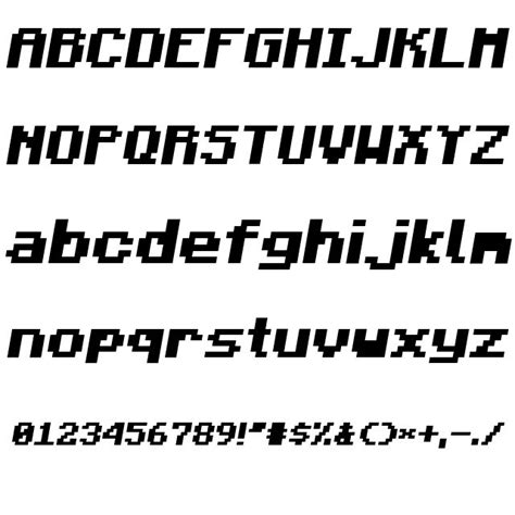 MINECRAFT BOLD ITALIC FONT