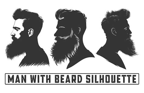 Premium Vector Bearded Men Face Hipsters With Different Haircuts Men