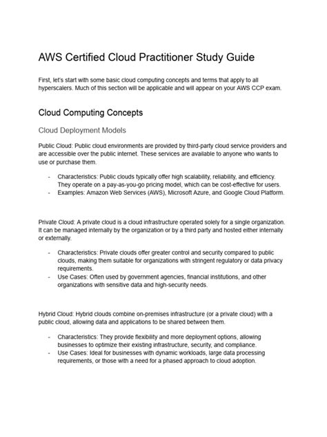 Aws Ccp Study Guide