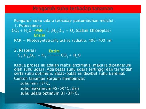 Ppt Unsur Unsur Cuaca Dan Pengaruhnya Terhadap Tanaman Powerpoint