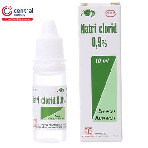 Thuốc Natri Clorid 0.9% 10ml Pharmedic - dung dịch \vệ sinh mắt mũi