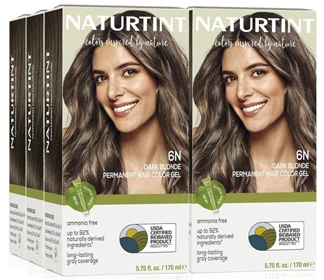 Brandclub Naturtint 6N Dark Blonde Permanent Hair Color Pack Of 6
