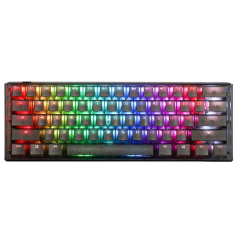 Ducky One Aura Black Mini Teclado Gaming Mecânico Hot swappable MX Silent Red RGB PBT PT