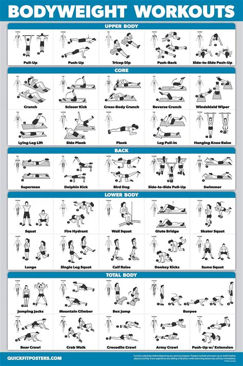 Free Printable Bodyweight Chart