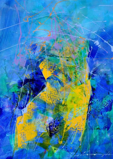 Nude On The Blue II Painting By Antoni Karwowski Saatchi Art