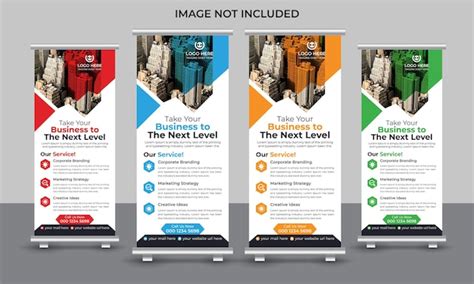 Premium Vector Creative Modern Business Roll Up Banner Design Standee