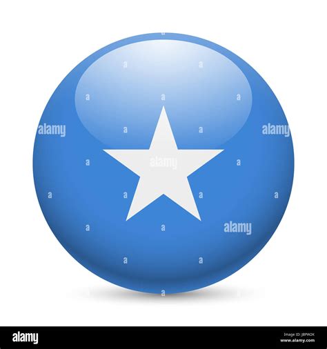 Flagge Von Somalia Als Runde Gl Nzende Symbol Button Mit Somalischen