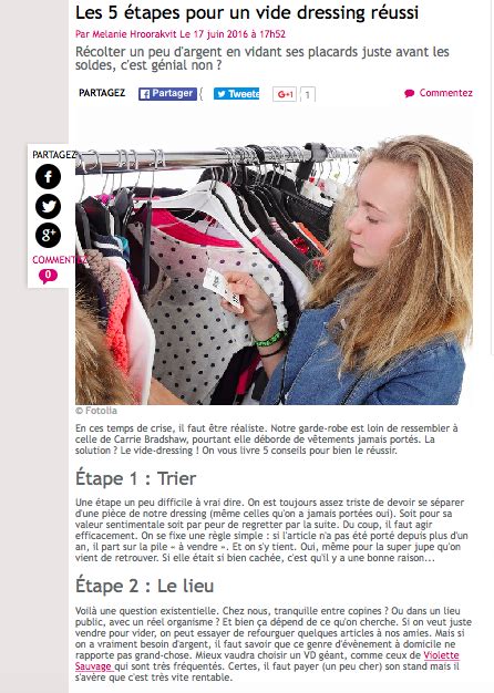 Les Tapes Pour Un Vide Dressing R Ussi Violette Sauvage Vide