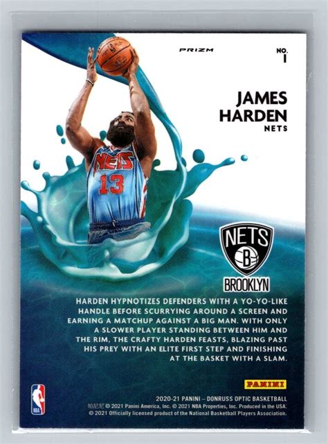 Donruss Optic Splash James Harden Brooklyn Nets Ebay