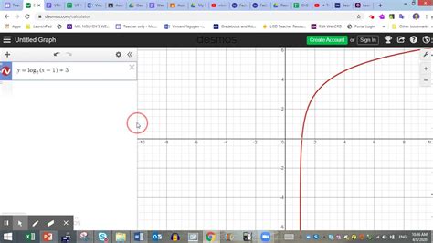 Using Desmos To Graph Log Equations Youtube