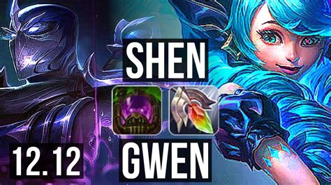 Shen Vs Gwen Top 3 1 20 2 5m Mastery 600 Games Na Master 12