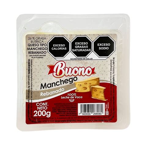 Queso Tipo Manchego Buono Rebanado 200 G Walmart