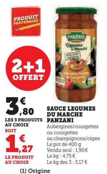 Promo Sauce Légumes Du Marché Panzani chez Hyper U iCatalogue fr