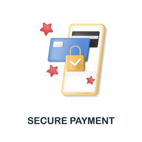 Secure Payment Icon 3d Illustration From E Commerce Collection Stock