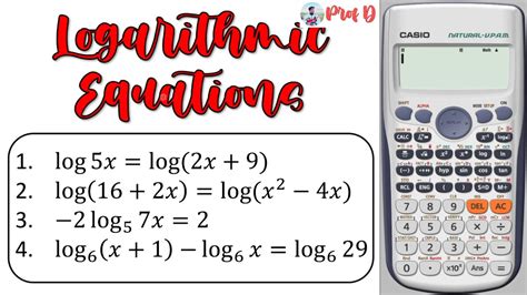 Solving Logarithmic Equations Calculator Techniques General