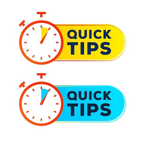 Premium Vector Quick Tips Label Timer Vector Set