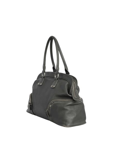 Bolsas Longchamp Leather Tote Bag Cinza Original Gringa