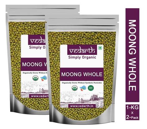 Vedarth Organic Green Moong Dal Whole G Jiomart