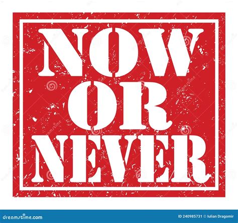 Never! Never! Never! Words Red 3D Lettering Stock Illustration