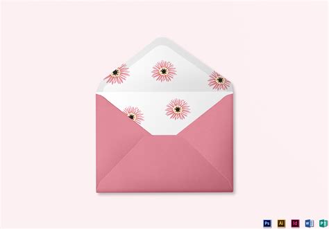 Floral Wedding Envelope Design Template in Illustrator, InDesign, Word ...