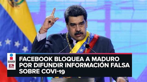 Facebook bloquea temporalmente la cuenta de Nicolás Maduro YouTube