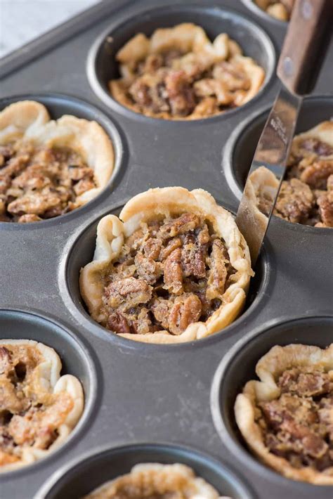 Mini Pecan Pies - no corn syrup, real maple syrup and 8 ingredients!